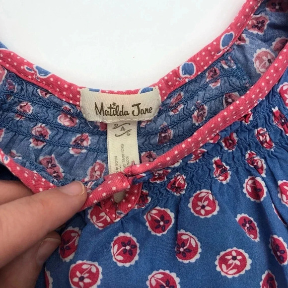 Matilda Jane Darci Peasant Top Size 4 Girls - Picture 2 of 3